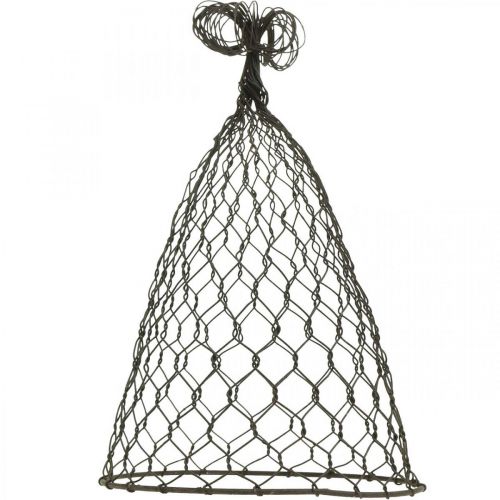 Artikel Trådhætte, dekorativ klokke, espalier af metal Brun H25cm Ø16cm