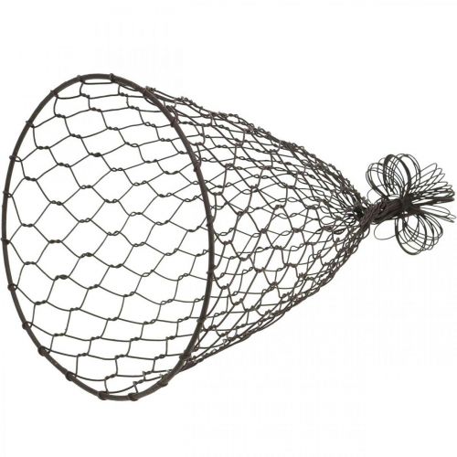 Artikel Trådhætte, dekorativ klokke, espalier af metal Brun H25cm Ø16cm