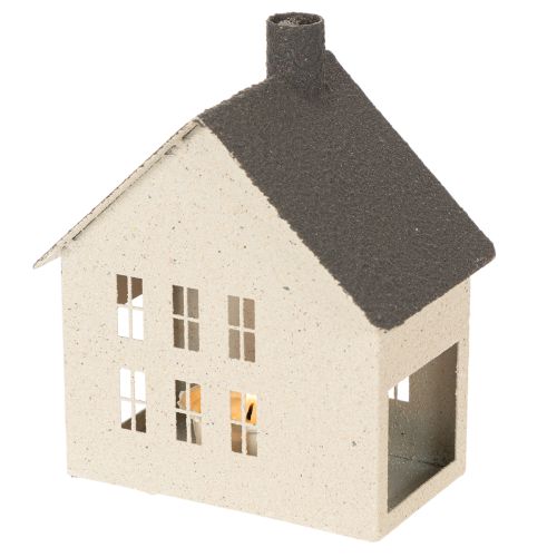 Metal fyrhus lanterne dekoration 16cm | Floristik24.dk