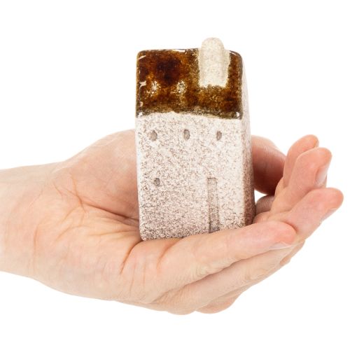 Dekorativt sæt af keramik miniaturehuse, borddekoration, 9 cm, 3 dele | Floristik24.dk