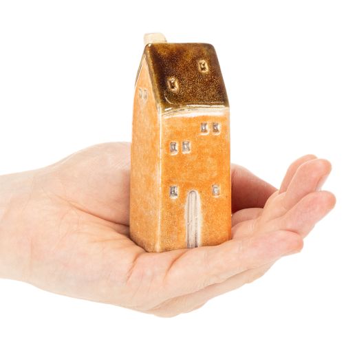 Dekorativt miniaturehus i keramik til vindueskarm, 10 cm, 3 stk. | Floristik24.dk