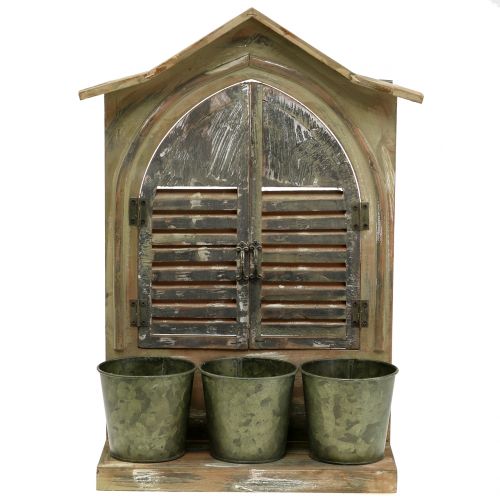 Floristik24 Dekorativt vindue træ med 3 blomsterpotter H49cm