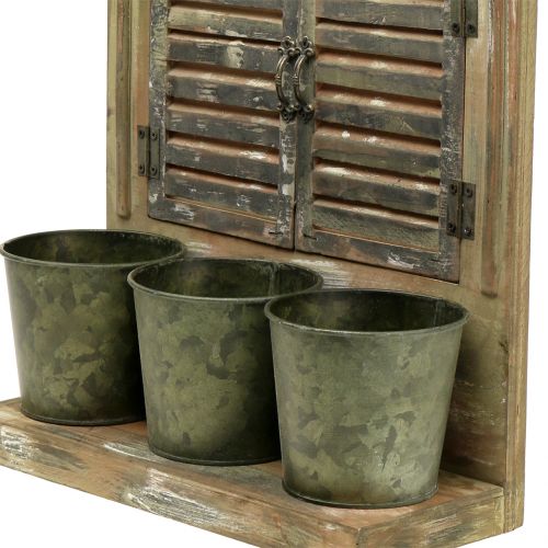 Floristik24 Dekorativt vindue træ med 3 blomsterpotter H49cm