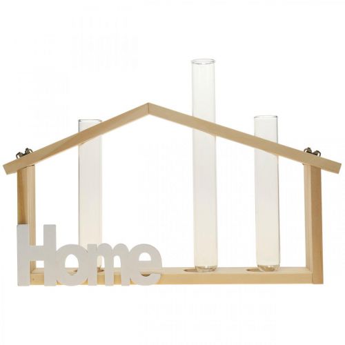 Artikel Vægdekoration træ deco hjemmereagensglas 27,5x4,5x14,5cm