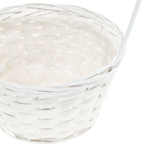 Floristik24 Affaldskurv med hank hvid 34cm 3stk