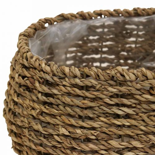 Artikel Plantekurv med håndtag kurv blomsterkurv L23/35cm sæt med 2 stk