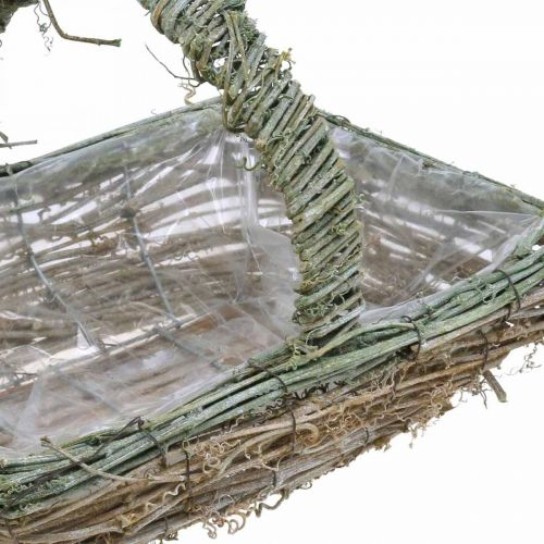 Floristik24 Kurv til plantning, blomsterkurv, vinstokkene Shabby-Chic L42cm / 34cm / 28cm sæt med 3