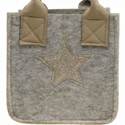 Floristik24 Dekorativ filtpose til planter Julepynt beige 20 / 16cm sæt med 2