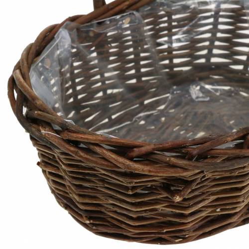 Floristik24 Håndtag kurv oval træ natur 27 × 20 cm H27cm