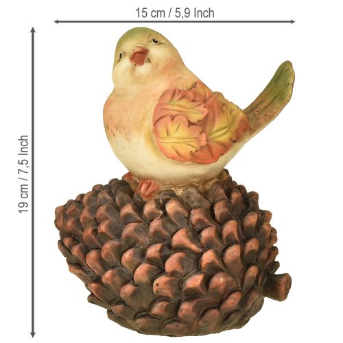 Artikel Efterårsdekoration fugledekoration kegle fuglefigur efterår H19cm
