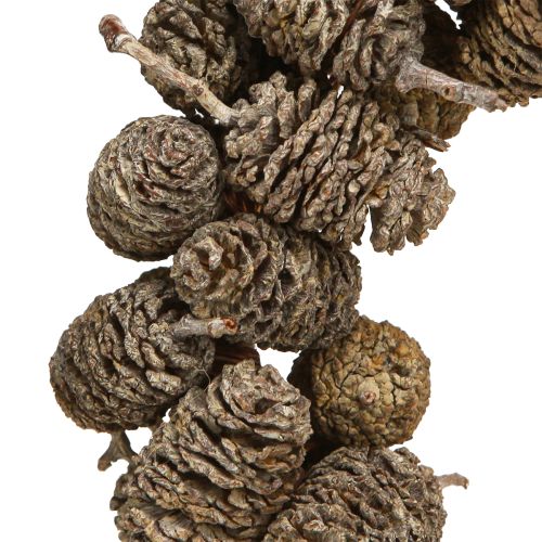 Artikel Hjertekogle med hjertedekoration, hvidvasket 24 cm