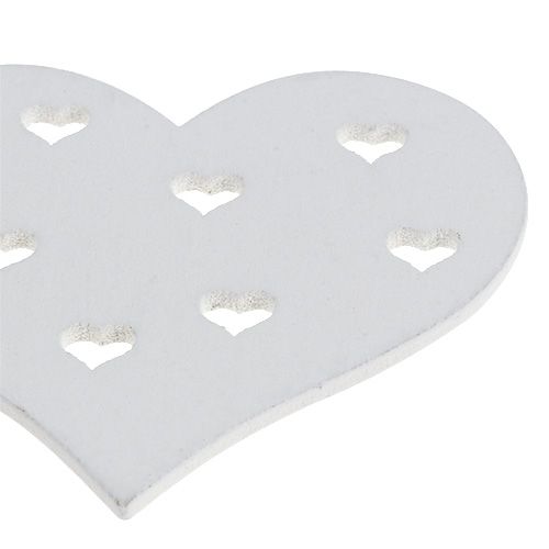 Artikel Heart Mix White 3,3 cm - 7cm 54p
