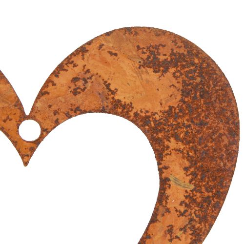 Floristik24 Dekorativ hjerterust havedekoration metalhjerte 10cm 12 stk