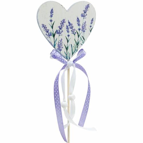 Floristik24 Lavendel hjerte, sommer dekoration, hjerte at holde med lavendel, Middelhavet hjerte dekoration 6stk