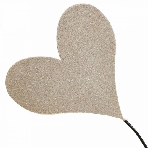Artikel Borddekoration hjerter bryllup, hjertedekoration metal beige/orange/gul H40cm 3stk