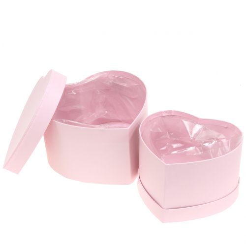 Floristik24 Blomsterkasse hjerte pink 14/16cm 2stk