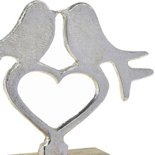 Artikel Hjerte dekoration at placere med fugl dekoration bryllup 16,5cm × 19,5cm