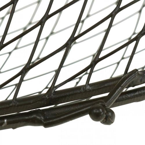 Floristik24 Metalhjerte, trådhjerte, kurvhjerte Brun H16,5cm L31cm