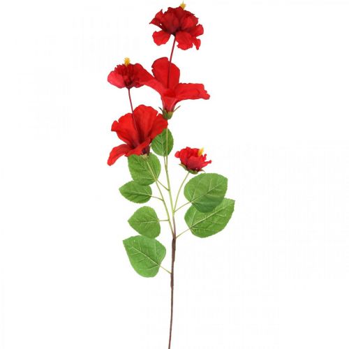 Kunstig blomst hibiscus gren rød deco gren hibiscus H107cm