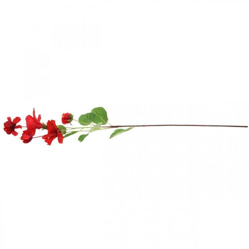 Floristik24 Kunstig blomst hibiscus gren rød deco gren hibiscus H107cm