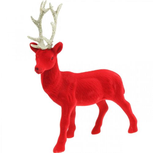 Artikel Dekorativ hjorte dekorativ figur dekorativ rensdyr flok rød H28cm