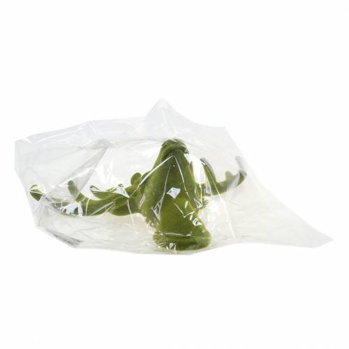 Floristik24 Dekorativt hjortehoved flokket mosgrønt 30cm x 23cm