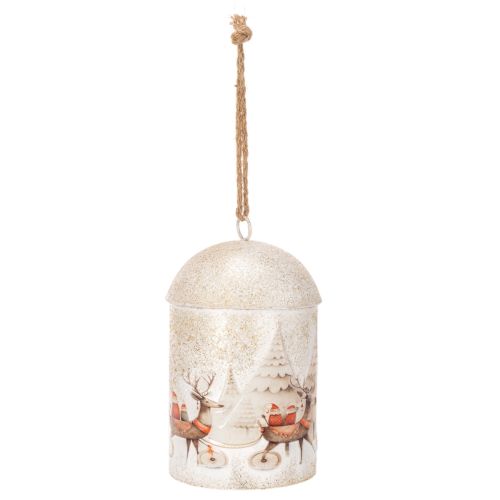 Klokke med julemotiv til ophængning, 26 cm
