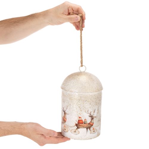 Klokke med julemotiv til ophængning, 26 cm | Floristik24.dk