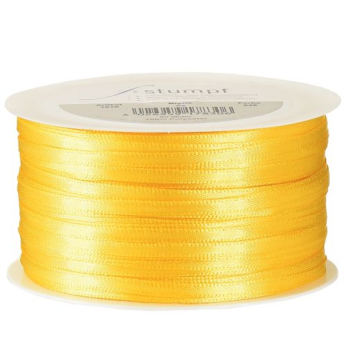 Artikel Højkvalitets gavebånd gult satinbånd 3 mm × 50 m
