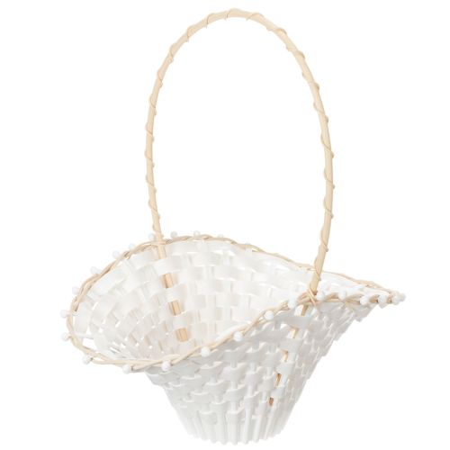 Bryllupsblomsterpigekurv 24 cm x 17 cm | Floristik24.dk