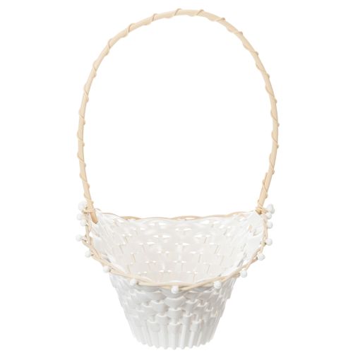 Bryllupsblomsterpigekurv 24 cm x 17 cm | Floristik24.dk