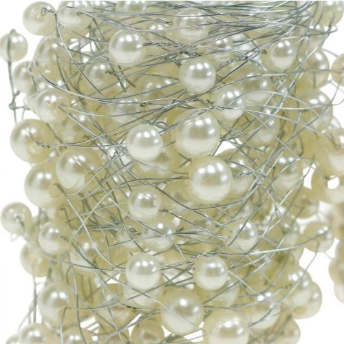 Artikel Bryllupsdekoration, dekorativ perlesnor, guirlande med perler, pyntetråd 2,5m 2stk.