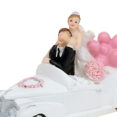 Floristik24 Brudefigur brud og brudgom i bilen 16cm