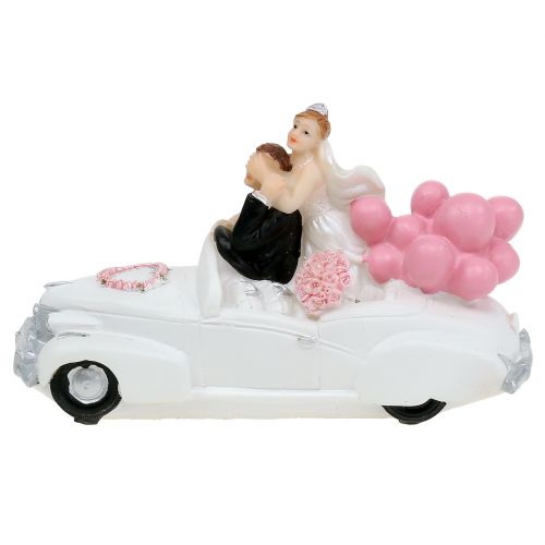 Floristik24 Brudefigur brud og brudgom i bilen 16cm