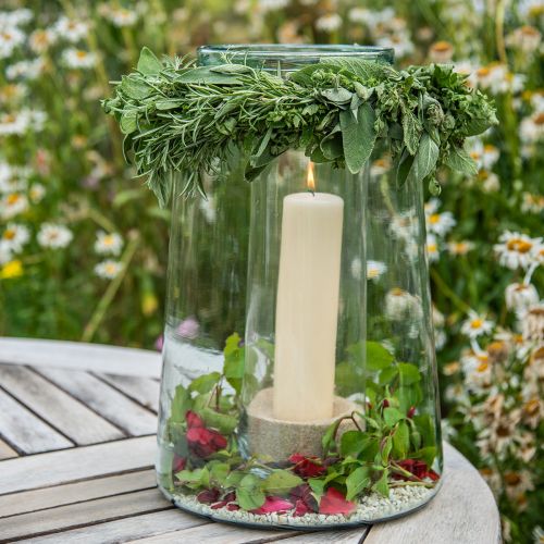 Floristik24 Høj glasvase konisk blomstervase glas 30cm Ø10,5cm