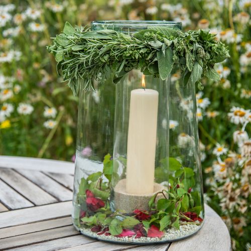 Artikel Høj glasvase konisk blomstervase glas 30cm Ø10,5cm