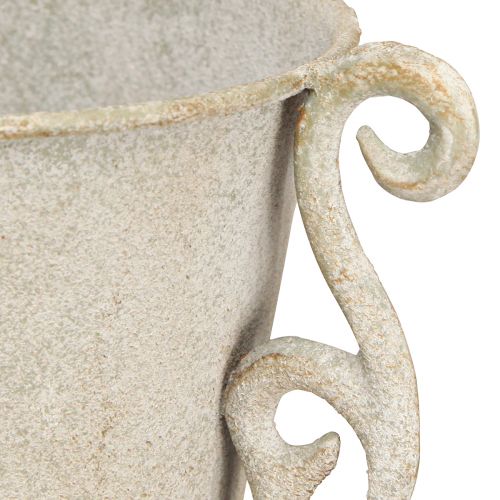 Artikel Høj dekorativ trofæ antik kop vase metal grå Ø15cm H50cm
