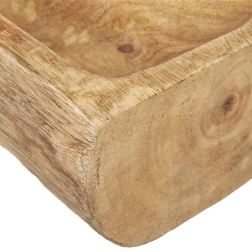 Artikel Trædekoration med hul dekorativ skål lavet af træ 40×13–16cm×6,5cm
