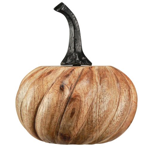 Artikel Trægræskar med metalhåndtag natursort Ø12cm H13cm