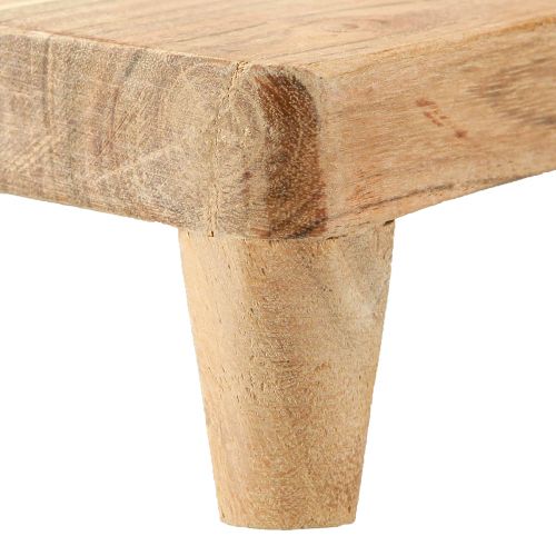 Artikel Træbakke med fødder bord piedestal natur 45x20x7,5cm