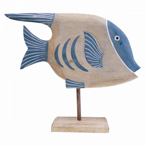 Floristik24 Træfisk deco stor, deco fisk stående H30cm