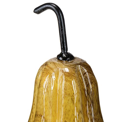 Artikel Træpære pære trædekoration efterår rød gul hvid 12×6 cm 3 stk.