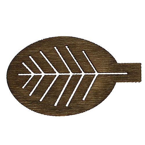 Floristik24 Træblade assorteret 4cm natur 72 stk