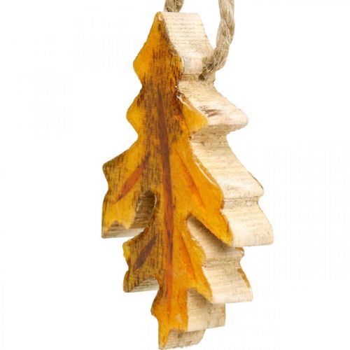 Artikel Dekorative blade træ til ophængning af farverig efterårsdekoration 6,5×4cm 12stk