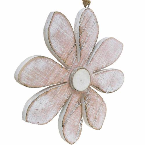 Floristik24 Pastel dekorative blomster, sommerblomster, træblomster, blomsterdekorationer til ophæng Ø12,5cm 3stk
