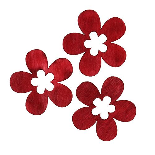 Floristik24 Træblomster røde 4cm 72 stk
