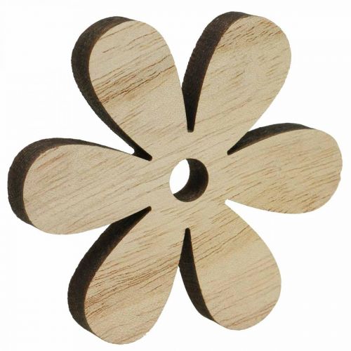Artikel Træblomster spredte dekorationsblomster træ Ø2,5–6,5cm 29 stk.