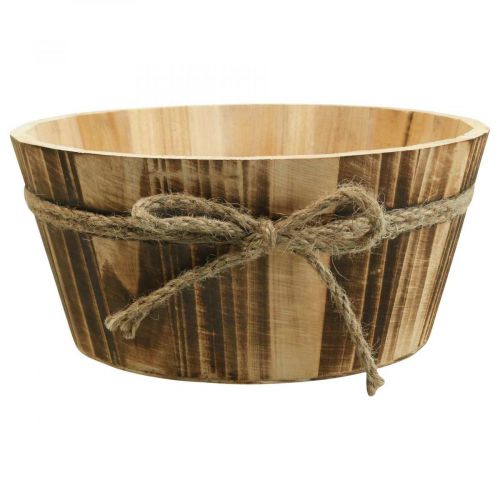 Træ deco skål naturligt træ Rustik deco Ø22cm H10cm