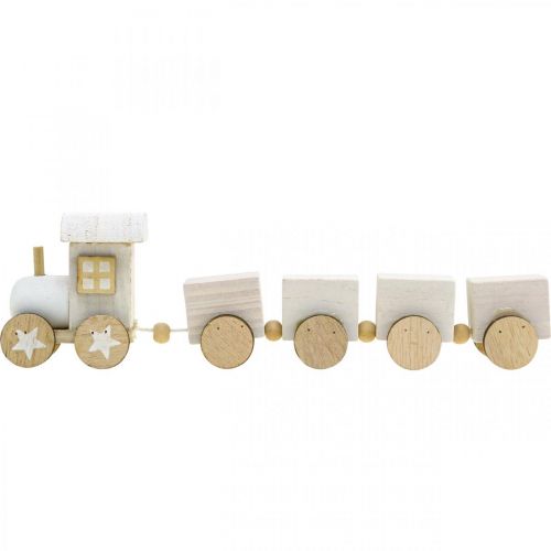 Artikel Trætog deco juletog hvid L20cm H6cm 2stk