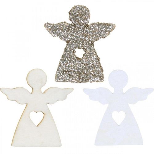 Floristik24 Scatter dekoration engle træ juleengle 4cm assorteret 72 stk